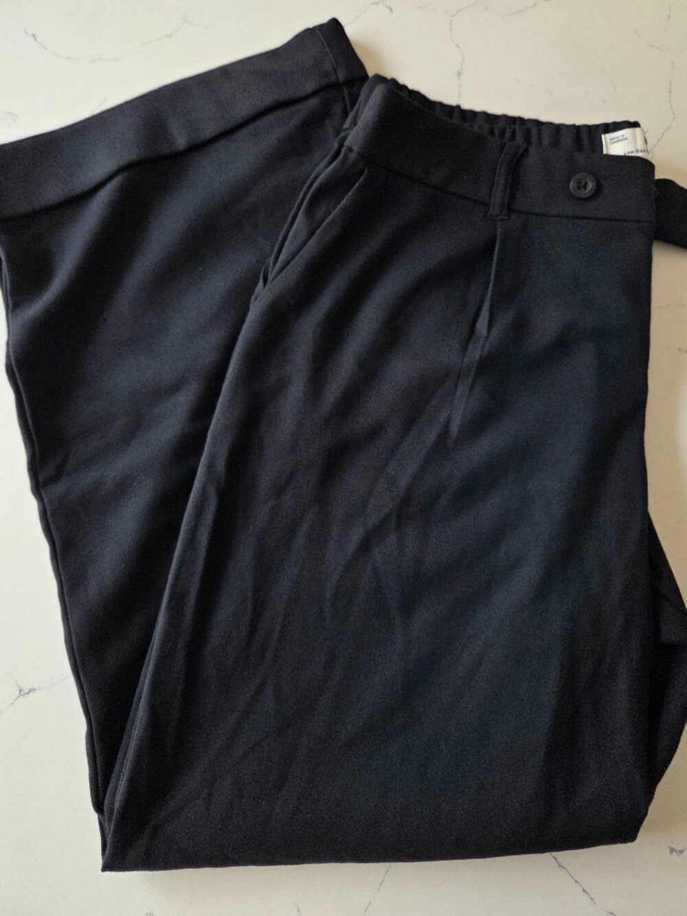 Hollister Livvy Low-Rise Wide-Leg Pants, Black, Regular, Size L